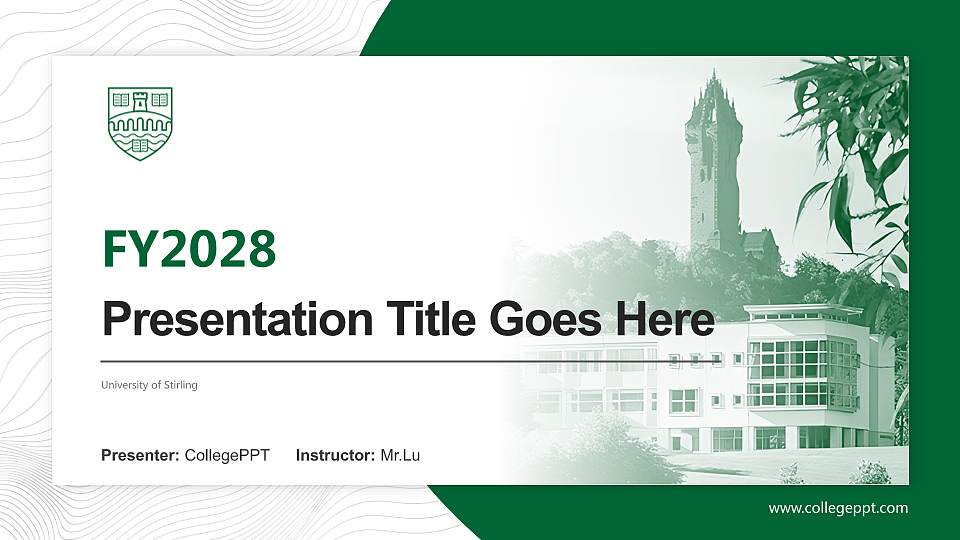 University of Stirling Academic Presentation/Research Findings Report PPT Template16:9 ratio PPT effect preview image