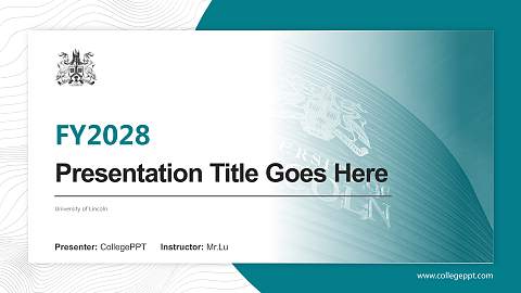 University of Lincoln Academic Presentation/Research Findings Report PPT Template