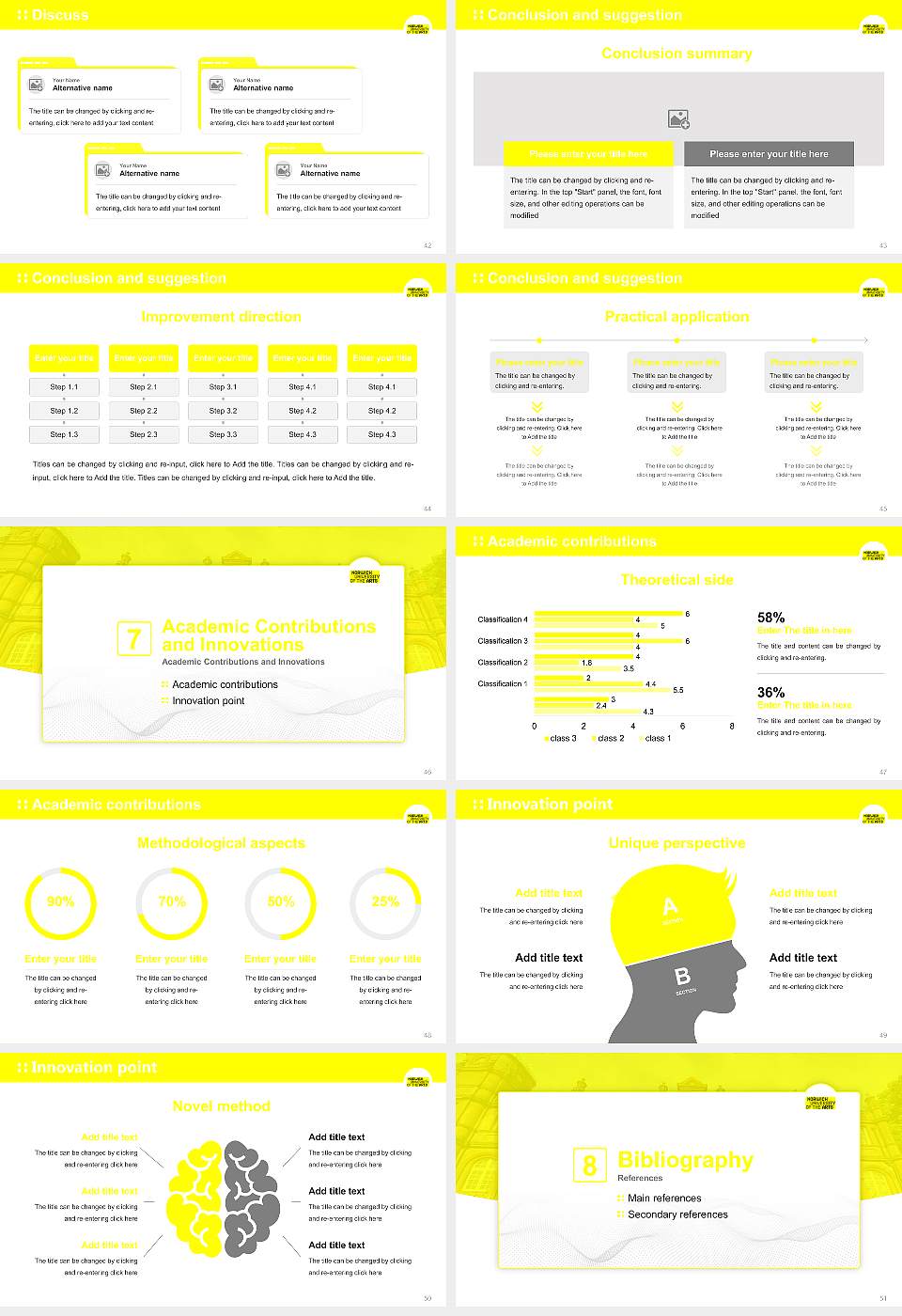 Norwich University of the Arts Graduation Thesis Defense PPT Template16:9 ratio PPT effect preview image6
