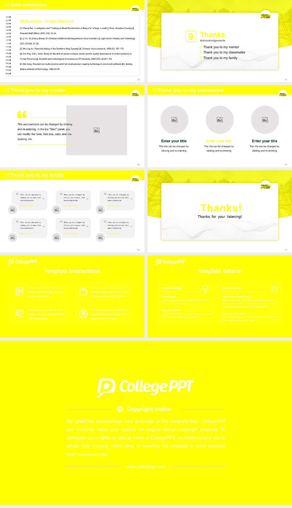 Norwich University of the Arts Graduation Thesis Defense PPT Template16:9 ratio PPT effect preview image7