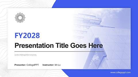London Metropolitan University Academic Presentation/Research Findings Report PPT Template