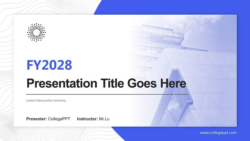 London Metropolitan University Academic Presentation/Research Findings Report PPT Template16:9 ratio PPT effect preview image