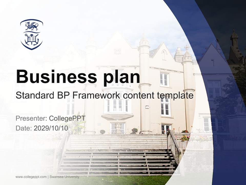 Swansea University Competition/Entrepreneurship Contest PPT Template4:3 ratio PPT effect preview image9