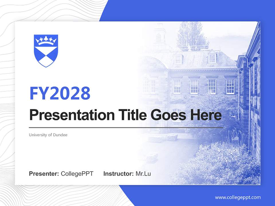 University of Dundee Academic Presentation/Research Findings Report PPT Template4:3 ratio PPT effect preview image5