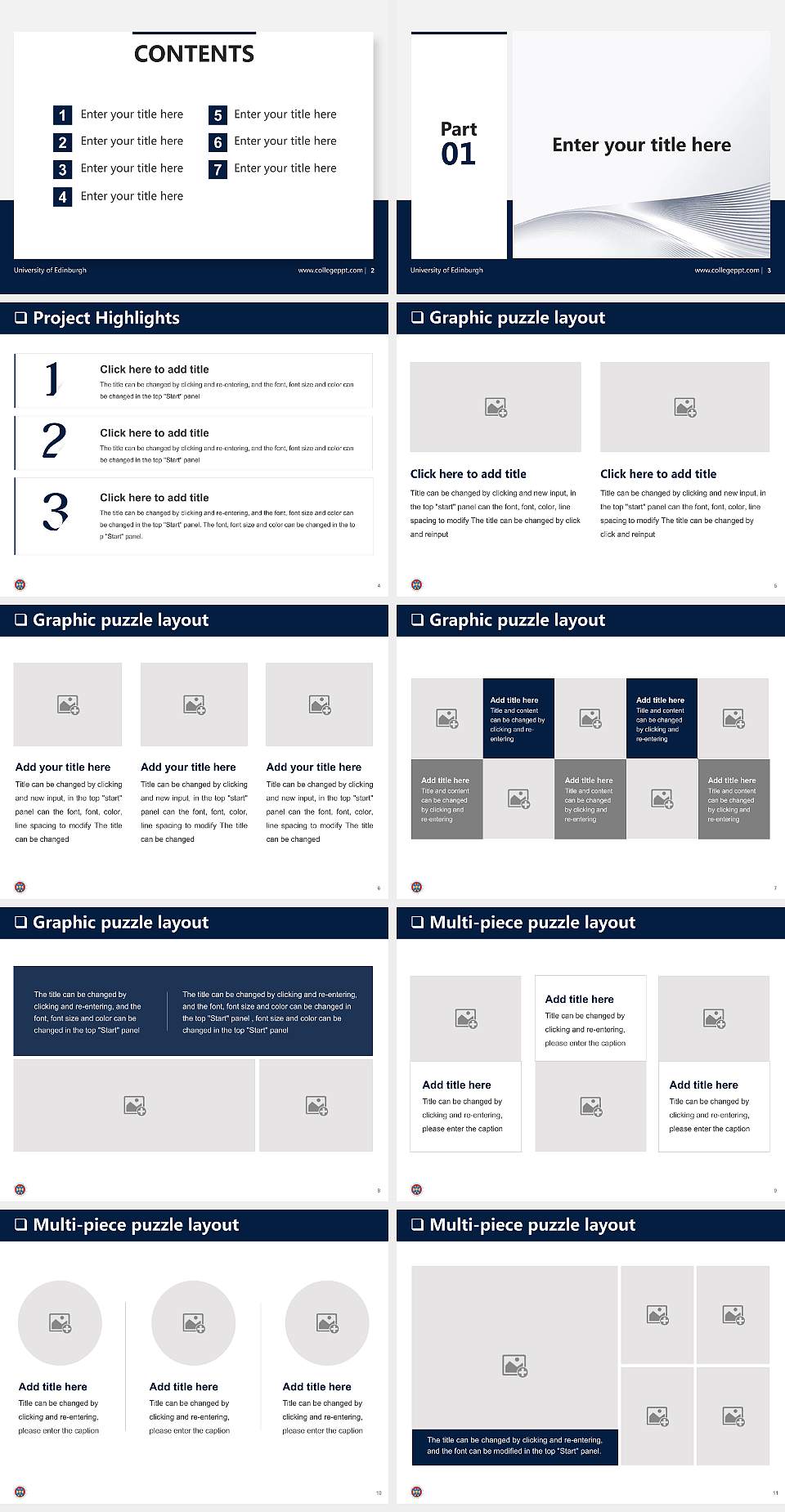 University of Edinburgh General Purpose PPT Template4:3 ratio PPT effect preview image2