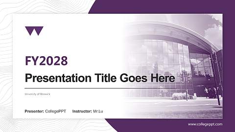 University of Warwick Academic Presentation/Research Findings Report PPT Template