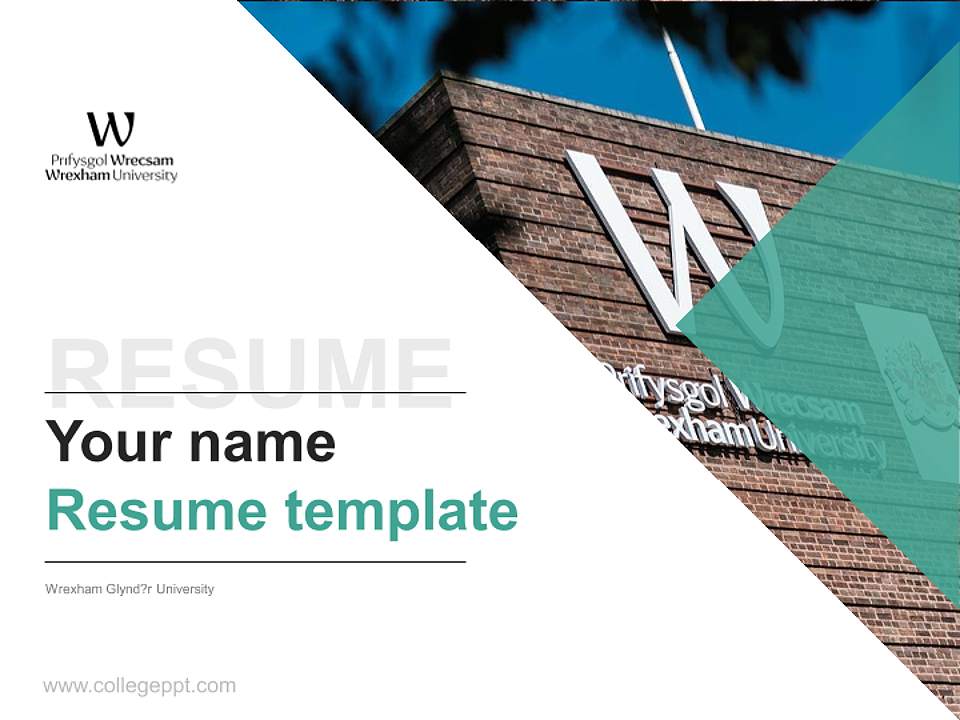 Wrexham Glynd?r University Resume PPT Template4:3 ratio PPT effect preview image5