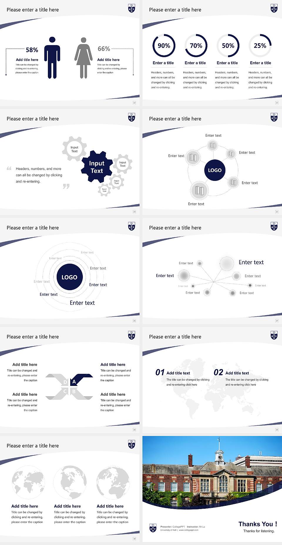 University of Hull Course/Courseware Creation PPT Template4:3 ratio PPT effect preview image4