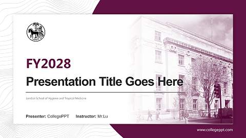 London School of Hygiene and Tropical Medicine Academic Presentation/Research Findings Report PPT Template