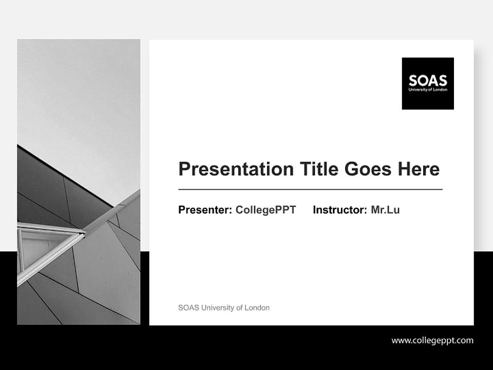 SOAS University of London General Purpose PPT Template4:3 ratio PPT effect preview image6