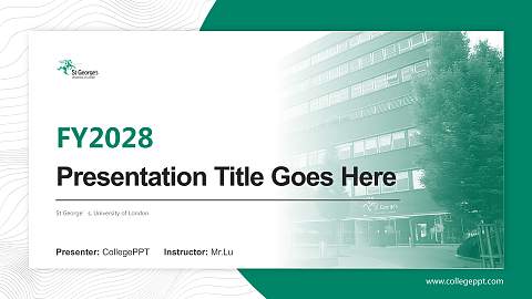 St George’s, University of London Academic Presentation/Research Findings Report PPT Template