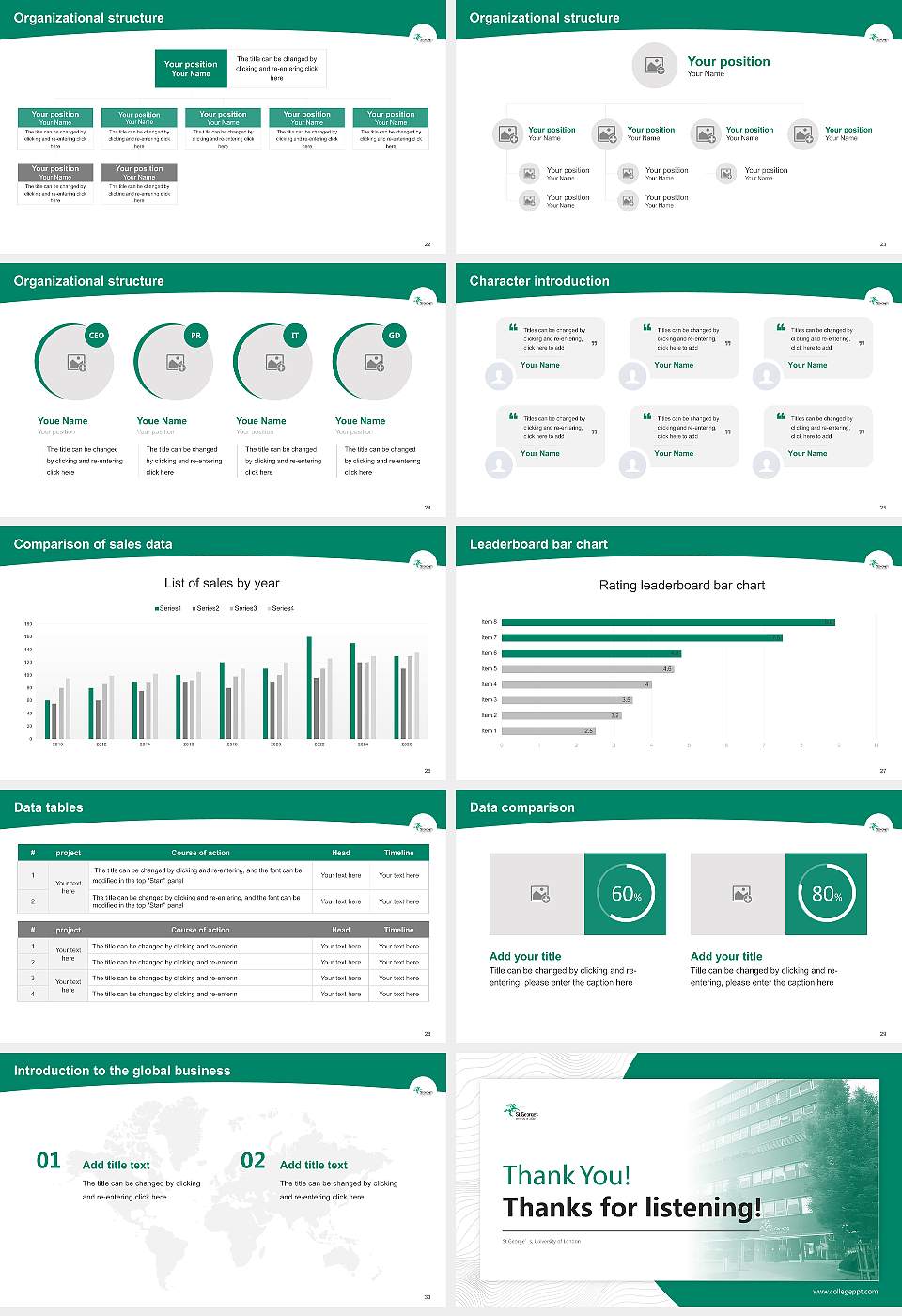 St George’s, University of London Academic Presentation/Research Findings Report PPT Template16:9 ratio PPT effect preview image4