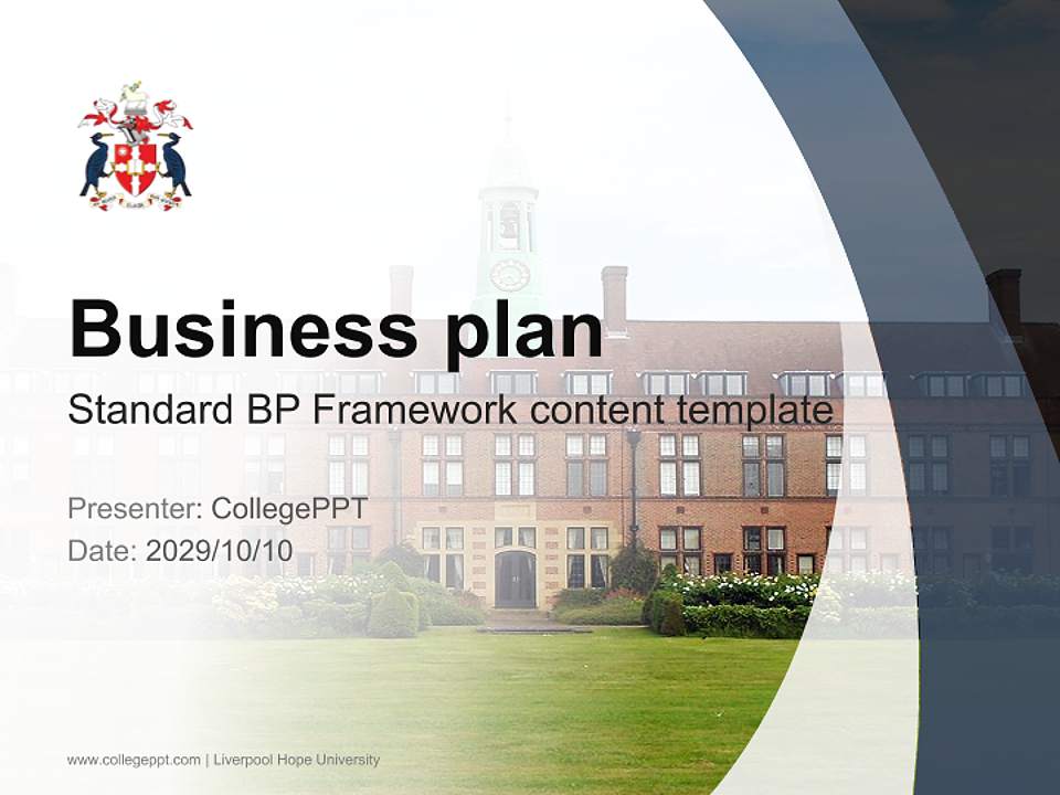 Liverpool Hope University Competition/Entrepreneurship Contest PPT Template4:3 ratio PPT effect preview image9