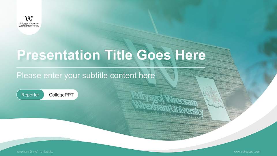 Wrexham Glynd?r University Lecture Sharing and Networking Event PPT Template16:9 ratio PPT effect preview image