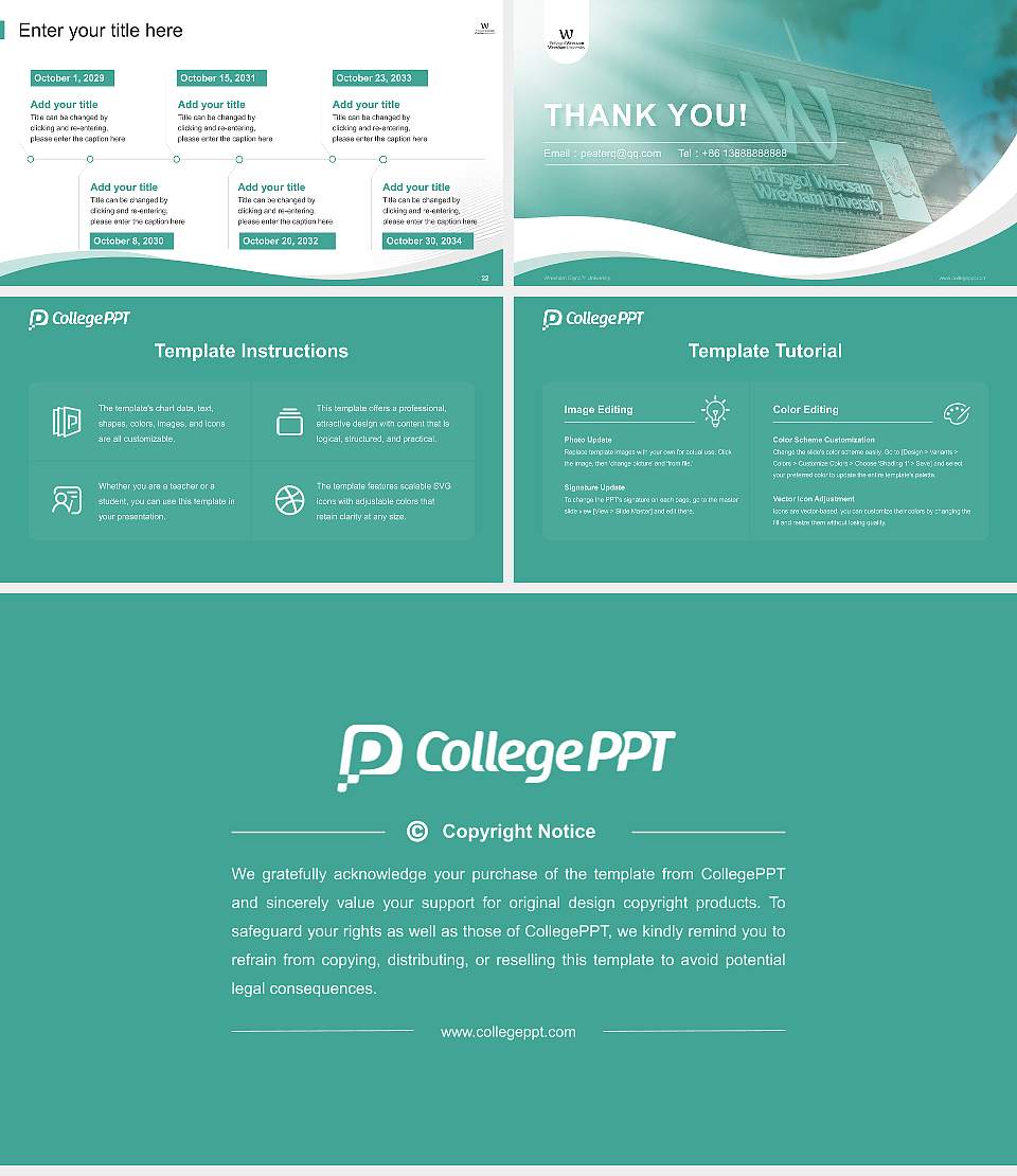 Wrexham Glynd?r University Lecture Sharing and Networking Event PPT Template16:9 ratio PPT effect preview image4