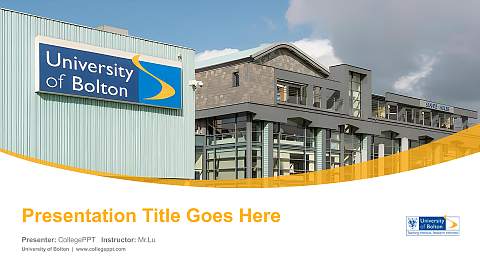 University of Bolton Course/Courseware Creation PPT Template