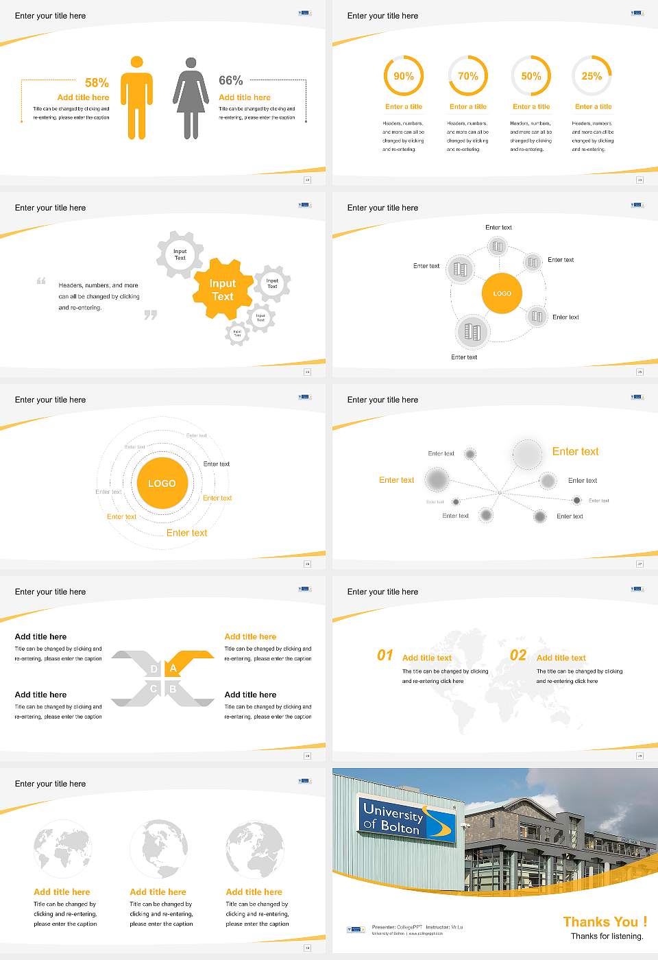 University of Bolton Course/Courseware Creation PPT Template16:9 ratio PPT effect preview image4