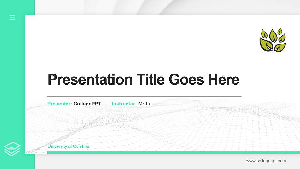 University of Cumbria Thesis Proposal/Graduation Defense PPT Template16:9 ratio PPT effect preview image