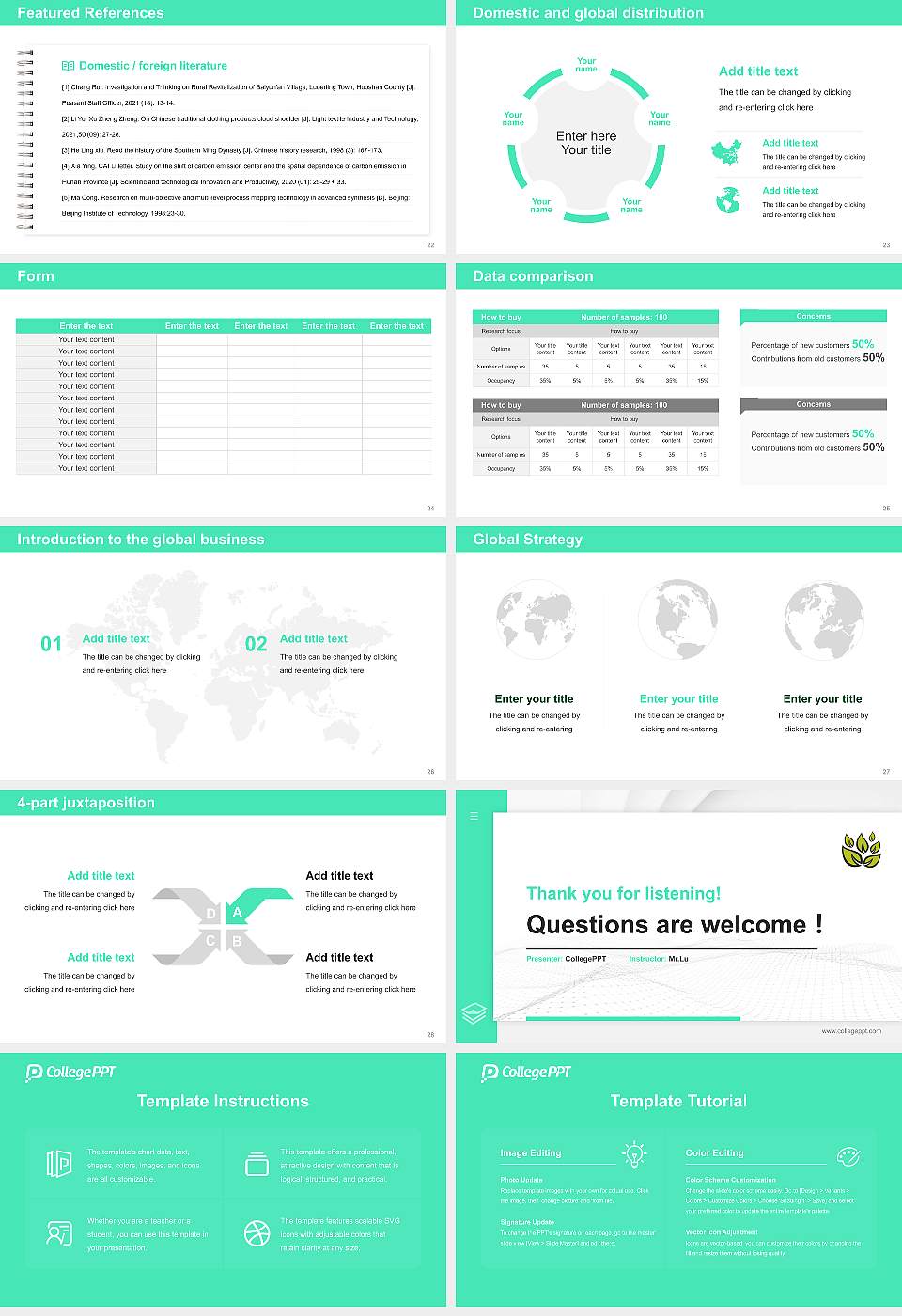 University of Cumbria Thesis Proposal/Graduation Defense PPT Template16:9 ratio PPT effect preview image4