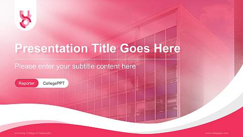 University College of Osteopathy Lecture Sharing and Networking Event PPT Template