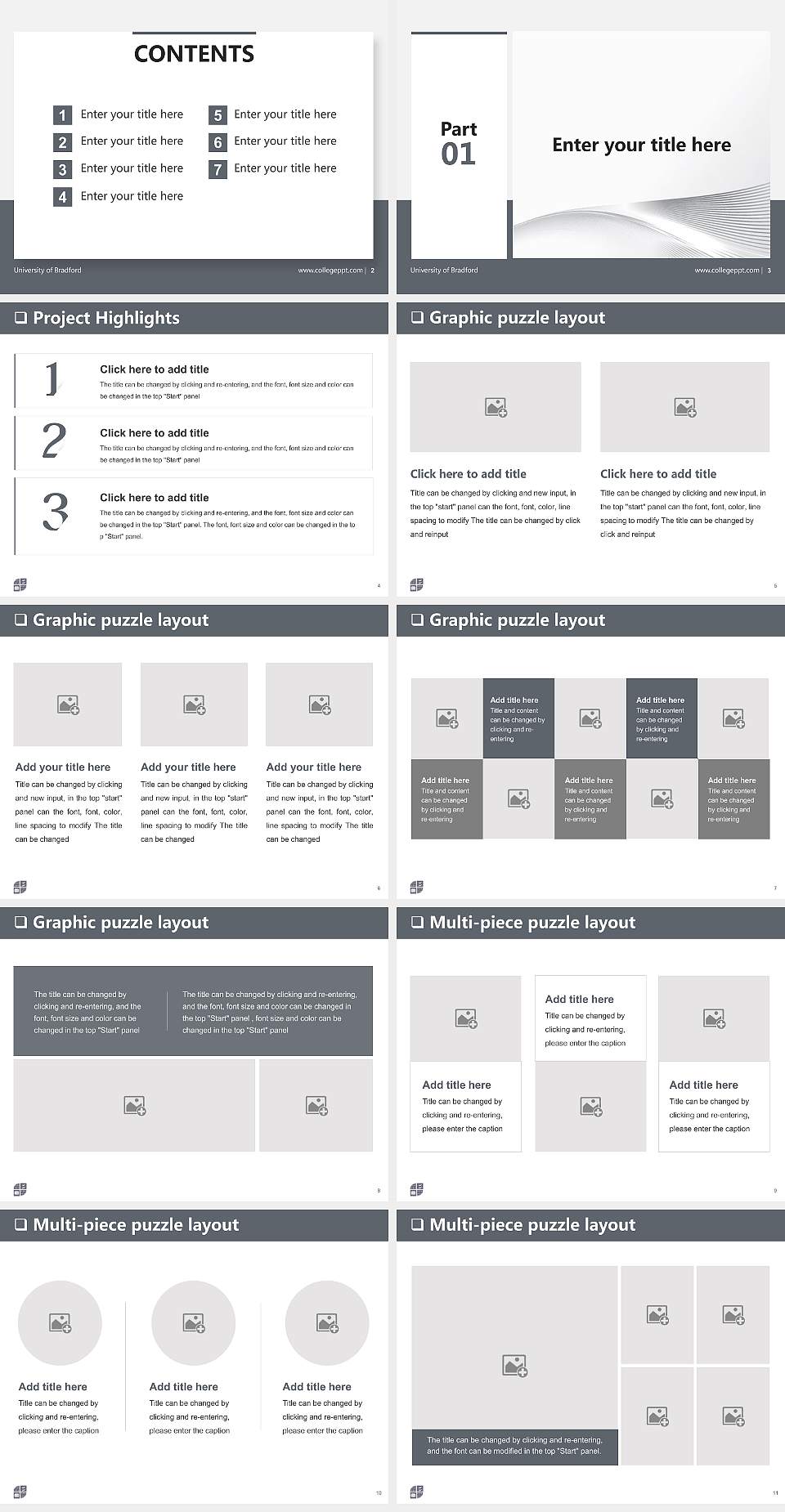 University of Bradford General Purpose PPT Template4:3 ratio PPT effect preview image2