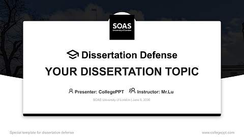 SOAS University of London Graduation Thesis Defense PPT Template