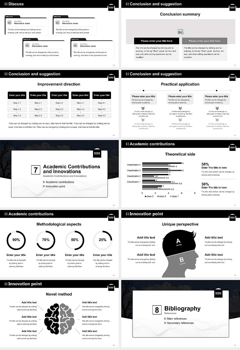 SOAS University of London Graduation Thesis Defense PPT Template16:9 ratio PPT effect preview image6