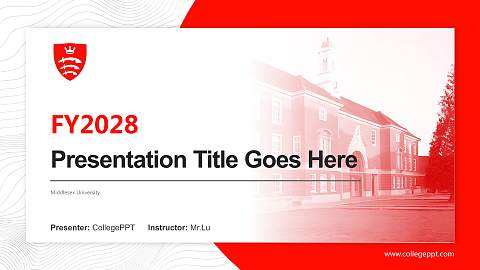 Middlesex University Academic Presentation/Research Findings Report PPT Template