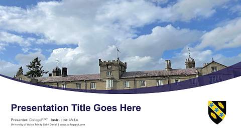 University of Wales Trinity Saint David Course/Courseware Creation PPT Template