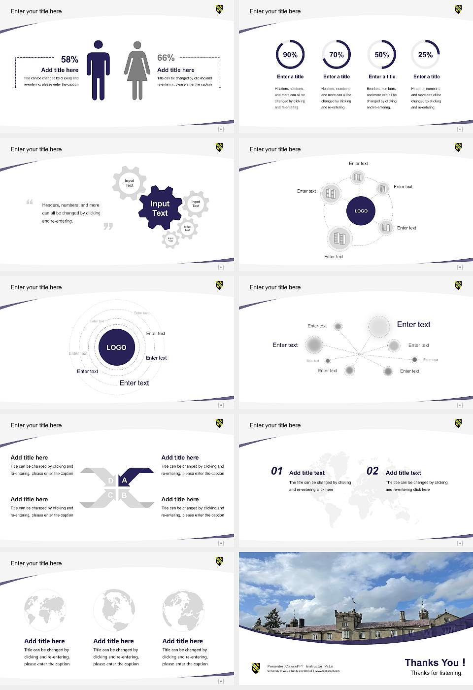 University of Wales Trinity Saint David Course/Courseware Creation PPT Template16:9 ratio PPT effect preview image4