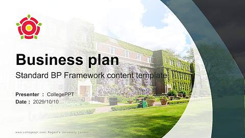 Regent’s University London Competition/Entrepreneurship Contest PPT Template