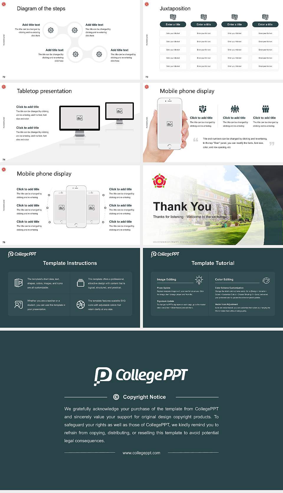 Regent’s University London Competition/Entrepreneurship Contest PPT Template16:9 ratio PPT effect preview image9
