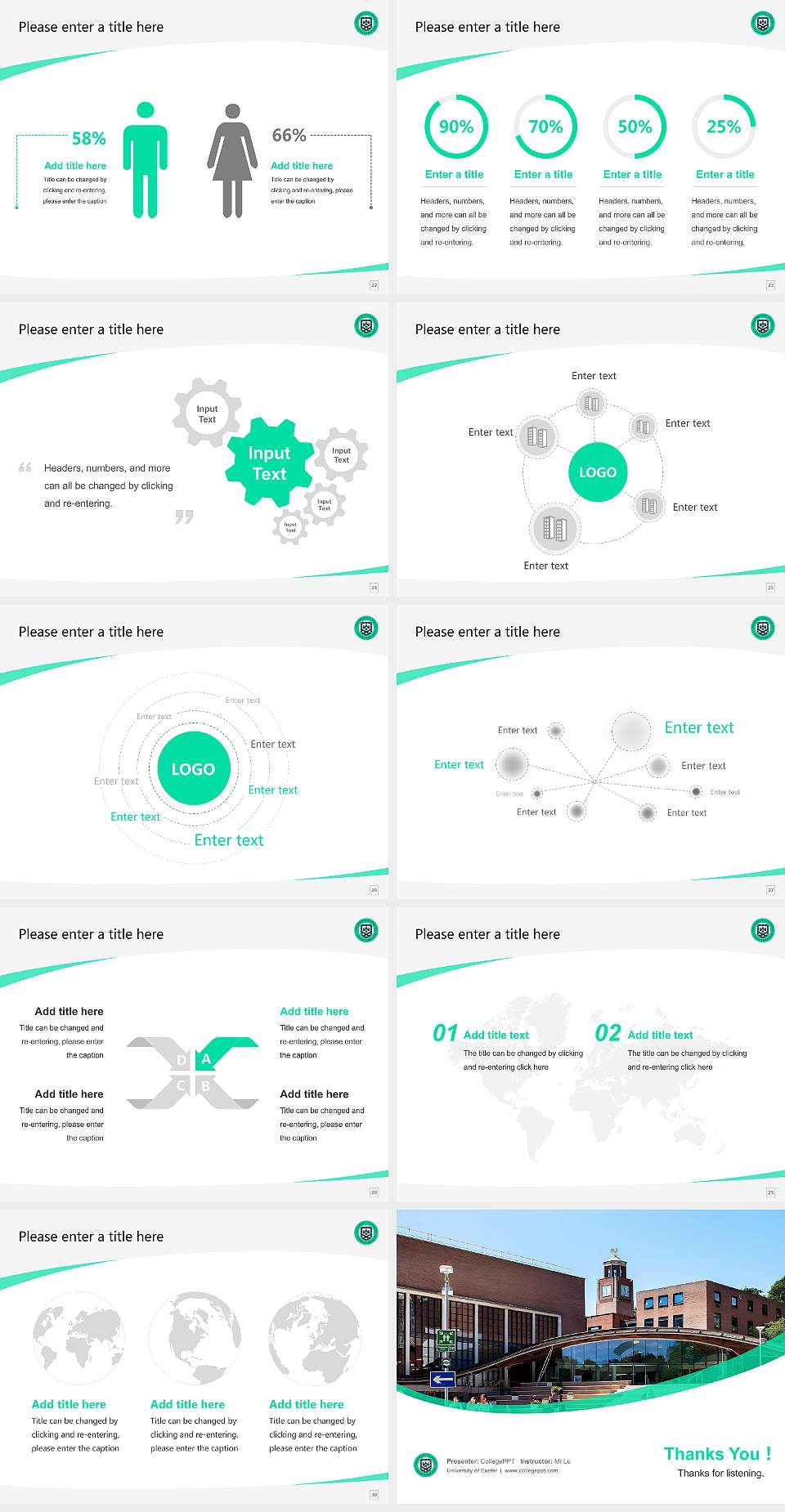 University of Exeter Course/Courseware Creation PPT Template4:3 ratio PPT effect preview image4