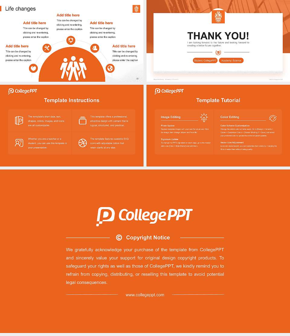 Royal Holloway, University of London National Scholarship Defense PPT Template16:9 ratio PPT effect preview image4