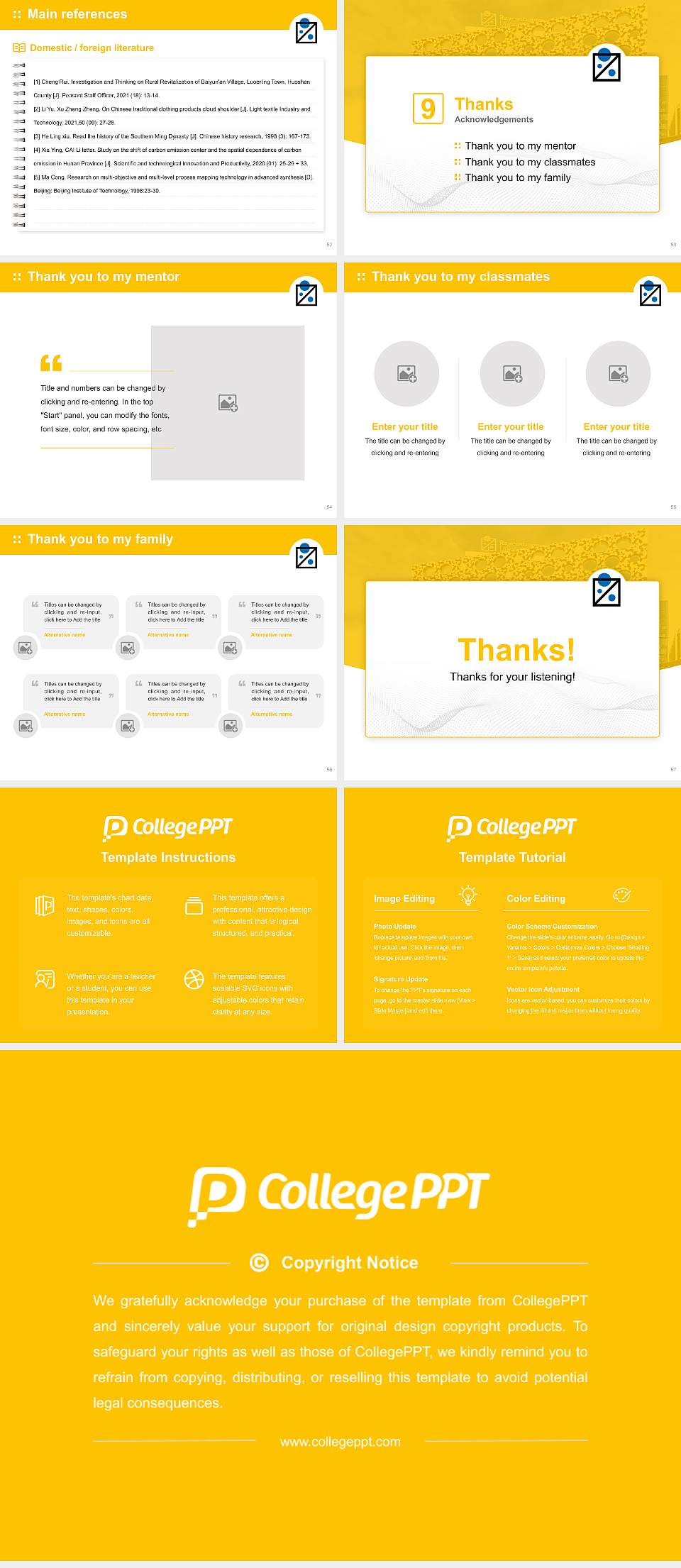 Ravensbourne University Graduation Thesis Defense PPT Template4:3 ratio PPT effect preview image7