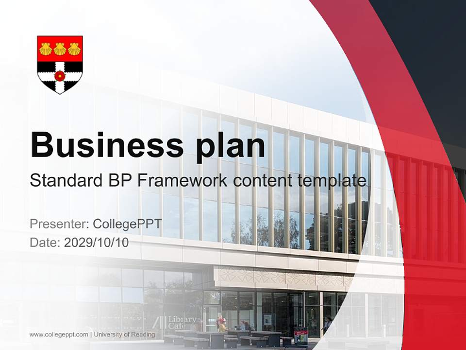 University of Reading Competition/Entrepreneurship Contest PPT Template4:3 ratio PPT effect preview image9