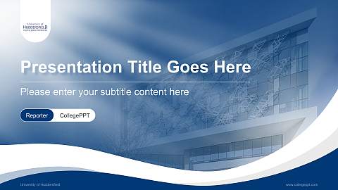 University of Huddersfield Lecture Sharing and Networking Event PPT Template