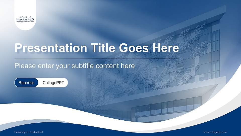 University of Huddersfield Lecture Sharing and Networking Event PPT Template16:9 ratio PPT effect preview image