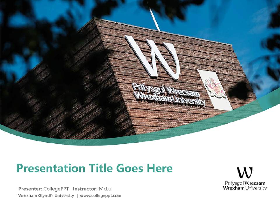 Wrexham Glynd?r University Course/Courseware Creation PPT Template4:3 ratio PPT effect preview image5