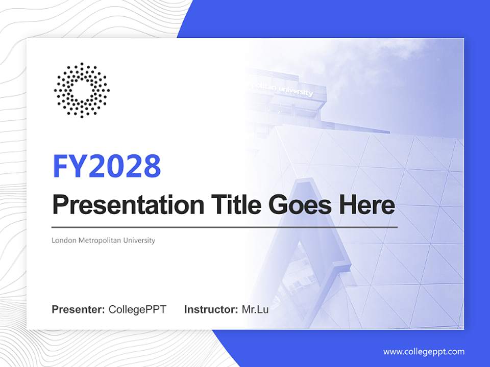 London Metropolitan University Academic Presentation/Research Findings Report PPT Template4:3 ratio PPT effect preview image5