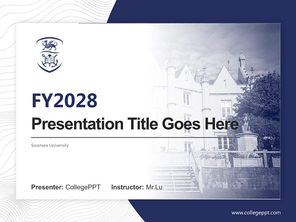 Swansea University Academic Presentation/Research Findings Report PPT Template4:3 ratio PPT effect preview image5