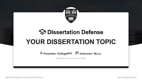 Northumbria University Graduation Thesis Defense PPT Template