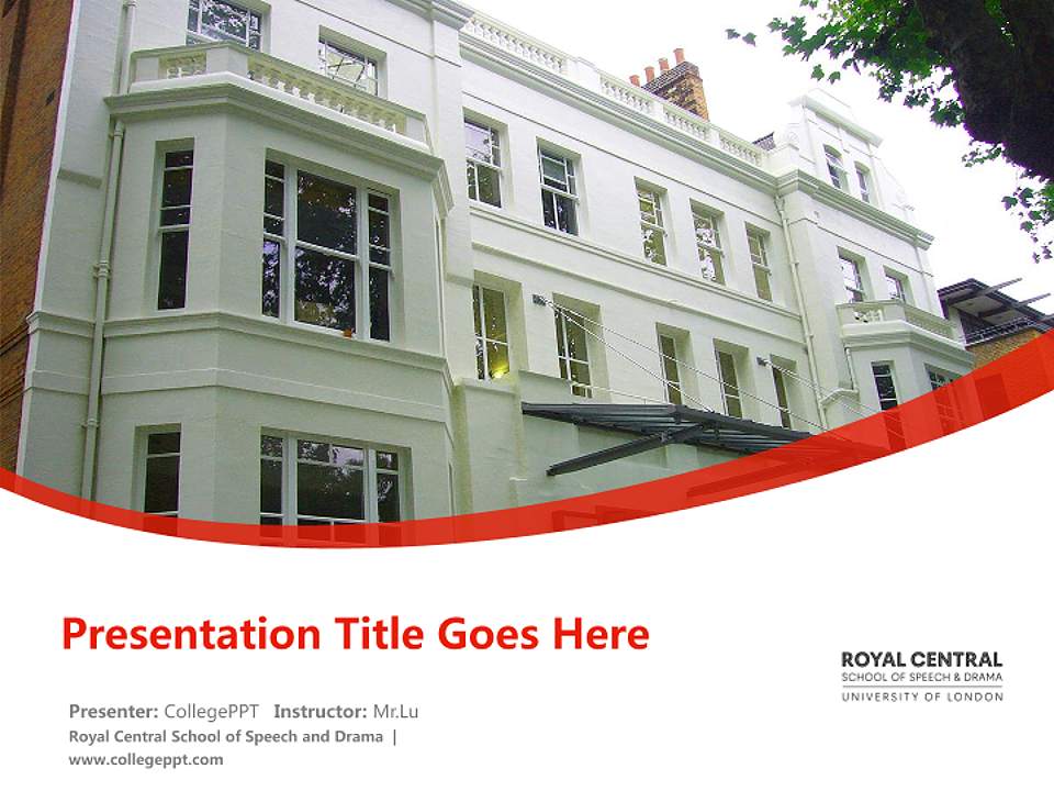 Royal Central School of Speech and Drama Course/Courseware Creation PPT Template4:3 ratio PPT effect preview image5