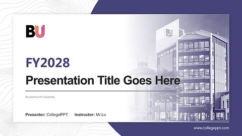 Bournemouth University Academic Presentation/Research Findings Report PPT Template