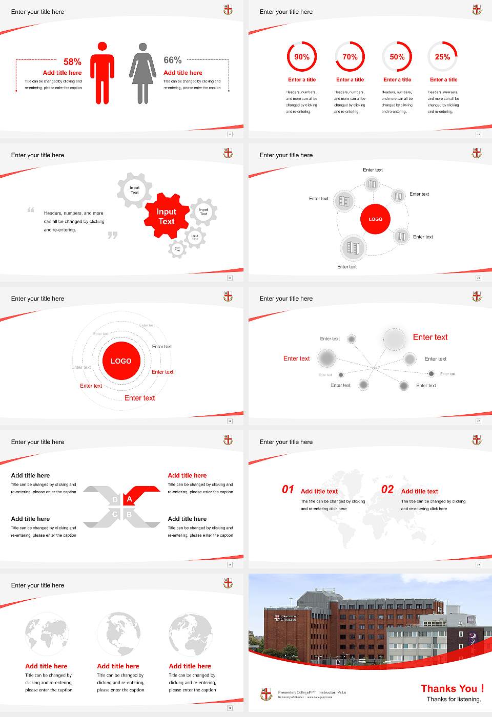 University of Chester Course/Courseware Creation PPT Template16:9 ratio PPT effect preview image4