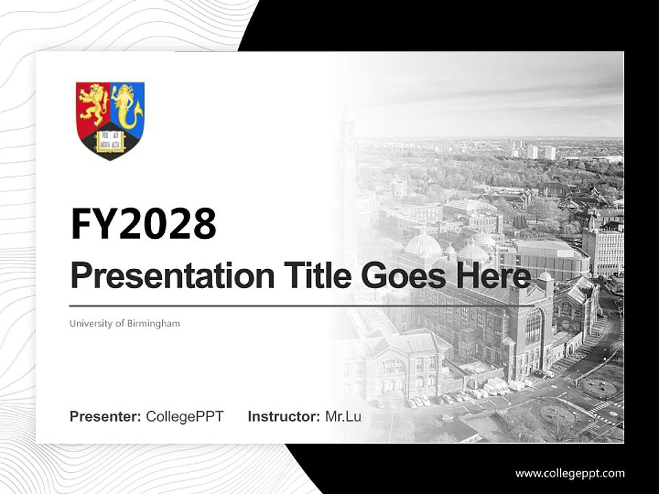 University of Birmingham Academic Presentation/Research Findings Report PPT Template4:3 ratio PPT effect preview image5