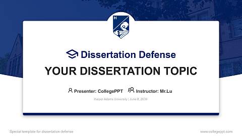Harper Adams University Graduation Thesis Defense PPT Template