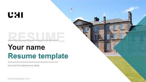 University of the Highlands and Islands Resume PPT Template