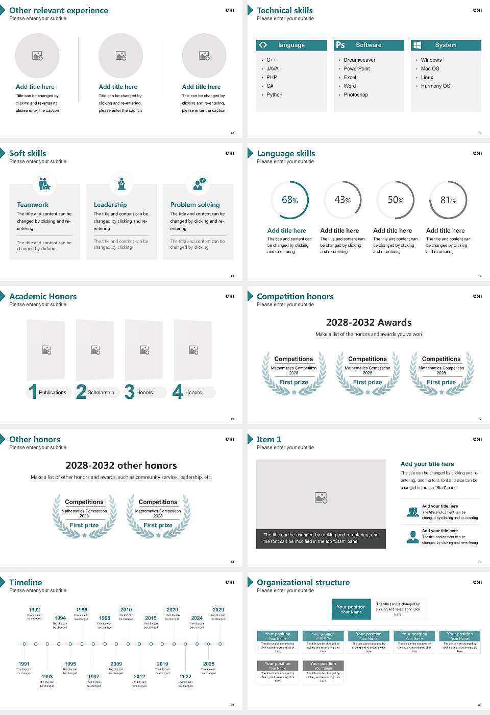 University of the Highlands and Islands Resume PPT Template16:9 ratio PPT effect preview image3
