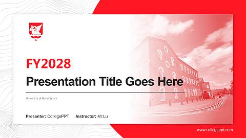 University of Buckingham Academic Presentation/Research Findings Report PPT Template